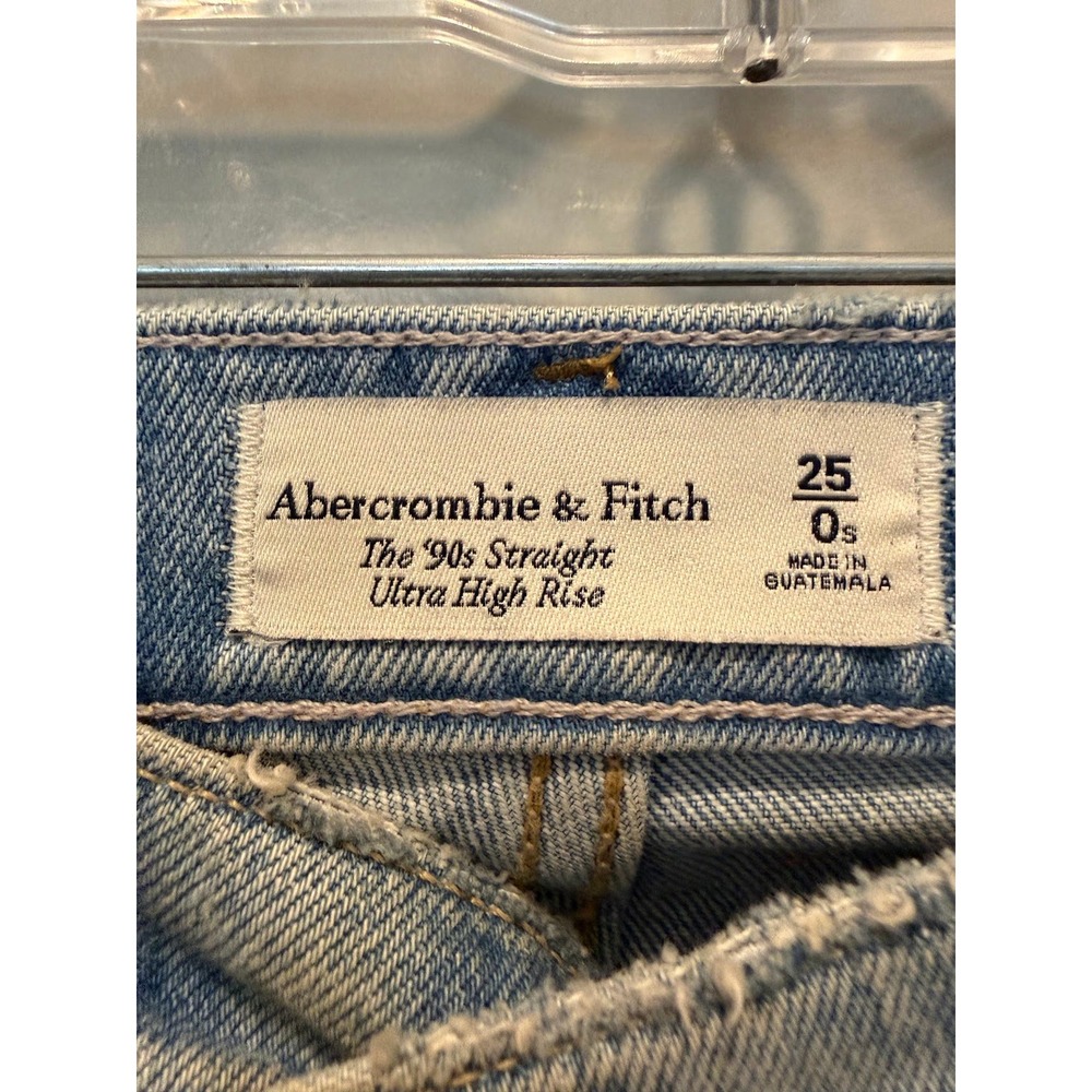 Abercrombie & Fitch The 90s Straight Ultra High Rise‎ Jeans Size 25/0S - Picture 3 of 4